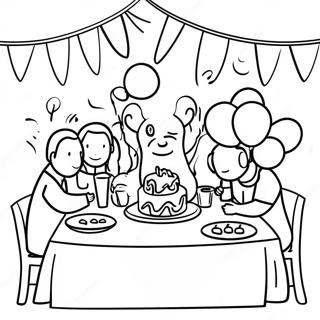 Celebration Party Scene Coloring Page 25842-20426