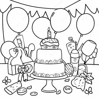 Celebration Party Scene Coloring Page 25842-20427