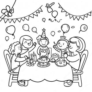 Celebration Party Scene Coloring Page 25842-20428