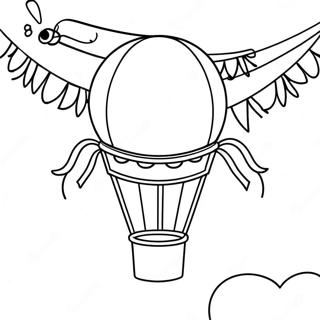 Festive Balloon And Streamer Coloring Page 25843-20421