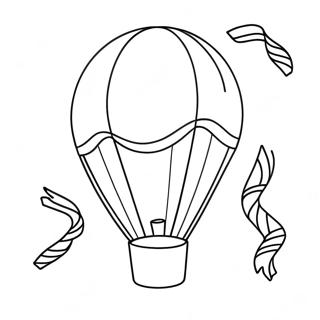 Festive Balloon And Streamer Coloring Page 25843-20422