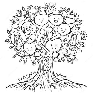 Family Tree Coloring Page 25902-20469