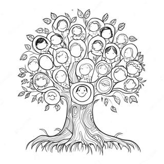 Family Tree Coloring Page 25902-20470