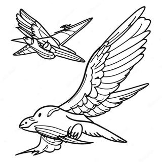 Epic Fourth Wing Battle Coloring Page 25913-20485