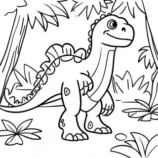 Indoraptor Sneaking Through Jungle Coloring Page 25923-20481