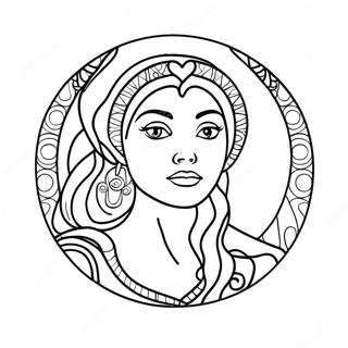 Moon Goddess Coloring Page 25952-20513