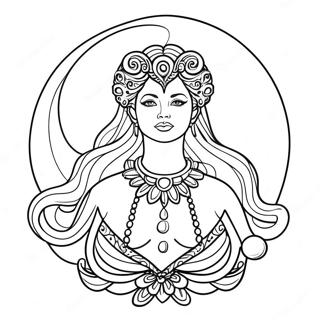 Moon Goddess Coloring Page 25952-20515