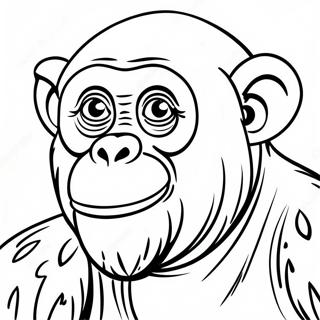 Chimpanzee Coloring Page 25962-20510