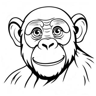 Chimpanzee Coloring Page 25962-20511