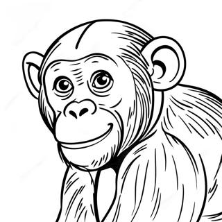 Chimpanzee Coloring Page 25962-20512