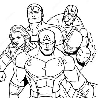 Easy Avengers Coloring Page 25972-20530