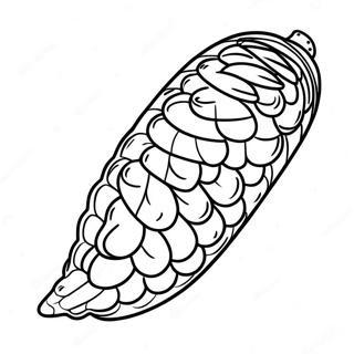 Rainbow Corn Coloring Page 25992-20521