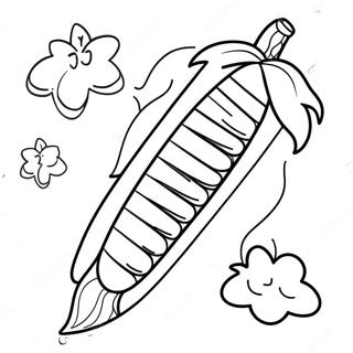 Rainbow Corn Coloring Page 25992-20523