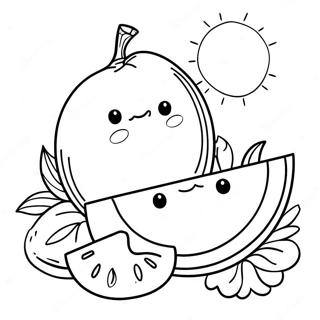 Sunny And Melon Coloring Pages