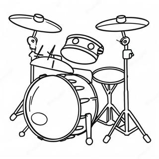 Colorful Drum Set Coloring Page 26043-20583