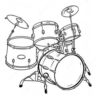 Colorful Drum Set Coloring Page 26043-20584