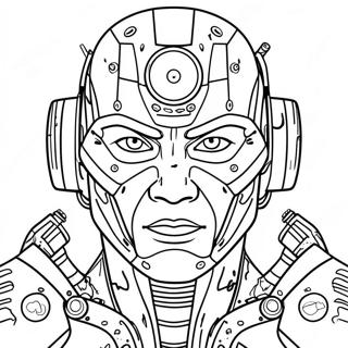 Cyborg Coloring Pages