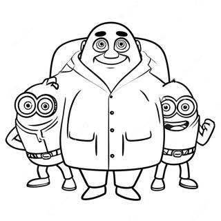 Gru Och Minions Äventyr Färgläggningssida 26143-20670