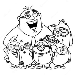 Gru Och Minions Äventyr Färgläggningssida 26143-20671