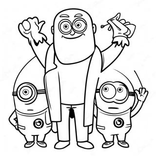 Gru Och Minions Äventyr Färgläggningssida 26143-20672