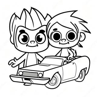 Johnny Test And Dukey Adventure Coloring Page 26165-20675