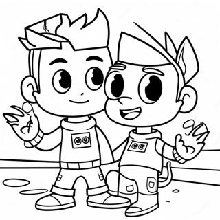 Johnny Test And Dukey Adventure Coloring Page 26165-20676