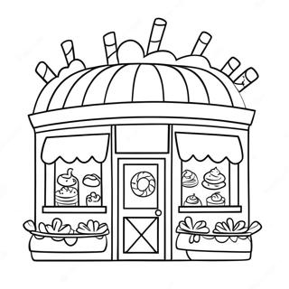 Cute Bakery Shop Coloring Page 26175-20694