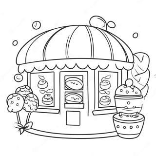 Cute Bakery Shop Coloring Page 26175-20695