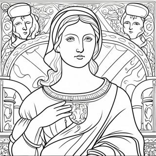 Renaissance Art Masterpieces Coloring Page 26194-20701