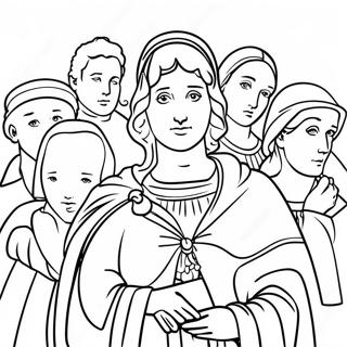 Renaissance Art Masterpieces Coloring Page 26194-20703