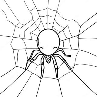 Spider Web Coloring Pages