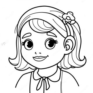 Mila With Colorful Morphle Coloring Page 26245-20747