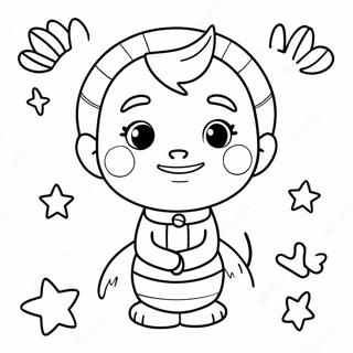 Mila With Colorful Morphle Coloring Page 26245-20748