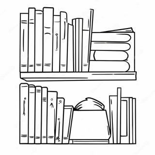 Colorful Bookshelf Coloring Page 26275-20773