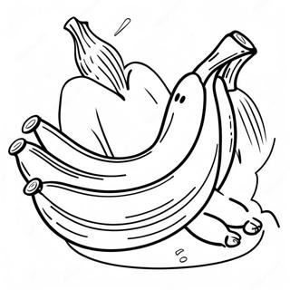 Banana Eats Coloring Pages