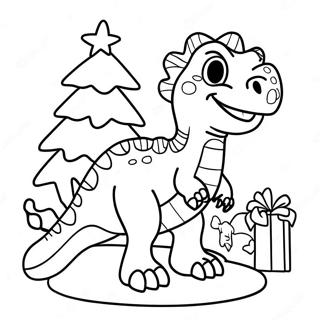 Dino Kerstboom Kleurplaat 2630-2103