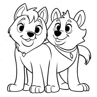 Balto And Jenna Adventure Coloring Page 26315-20790