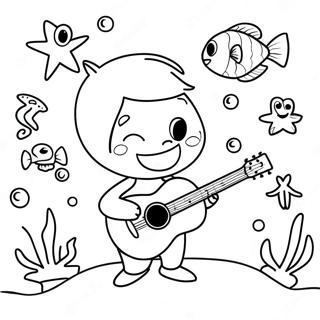 Sebastian Singing Under The Sea Coloring Page 26335-20810