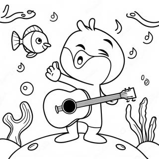 Sebastian Singing Under The Sea Coloring Page 26335-20811