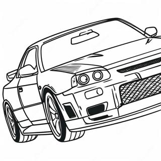 Nissan Skyline В Движении - Раскраска 26385-20848