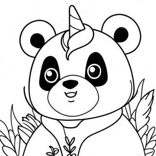 Einhorn-Panda Ausmalbild 26404-20869