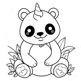 Einhorn-Panda Ausmalbild 26404-20872