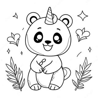 Unicorn Panda Coloring Pages