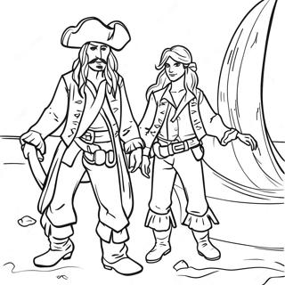 Pirates Of The Caribbean Coloring Pages