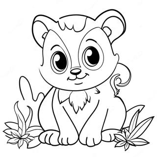 Colorful Animal Themed Coloring Page 26475-20927