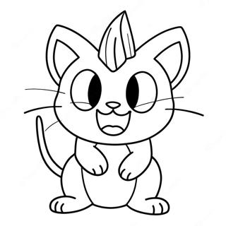 Pagina De Colorat Meowth Din Pokemon 26564-20996