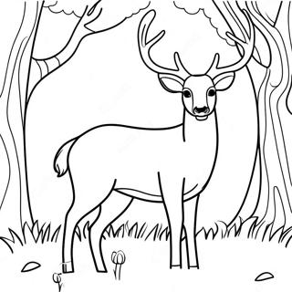 Majestic Buck Deer With Antlers Coloring Page 26575-20990