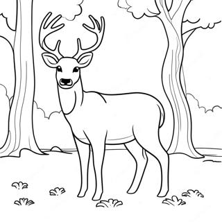 Majestic Buck Deer With Antlers Coloring Page 26575-20991