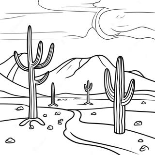 Georgia O Keeffe Desert Landscape Coloring Page 26585-21033