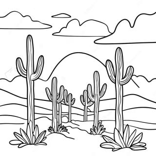 Georgia O Keeffe Desert Landscape Coloring Page 26585-21034